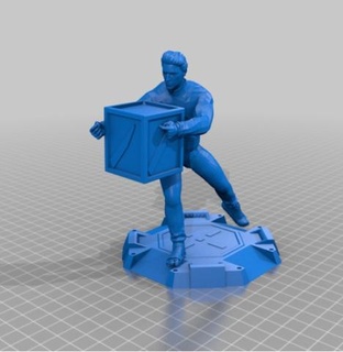 dólar homem forte personagens 3d print model - Mito3D
