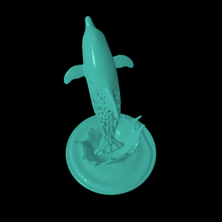 Delfin 3d Modelle download Realität Wolke Skulpturen kulturell Relikte 3d print model - Mito3D