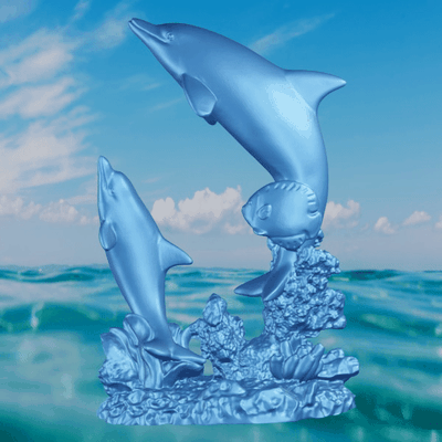 dolphin coral 3d models download creality cloud mammal 3d print model - Mito3D