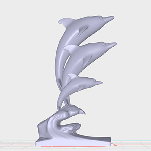 dolphin ornaments Mammal 3D print model - Mito3D