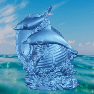 dolphin seashells Mammal 3d print model - Mito3D