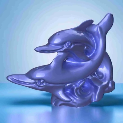 dolphin wave 3d models download creality cloud 3d print model - Mito3D