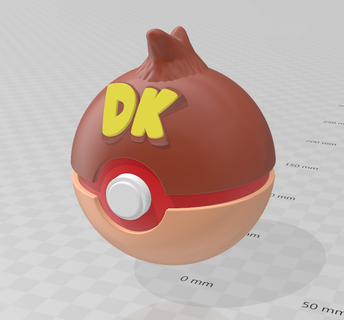 donkey kong pokeball Fictional Characters 3d print model - Mito3D