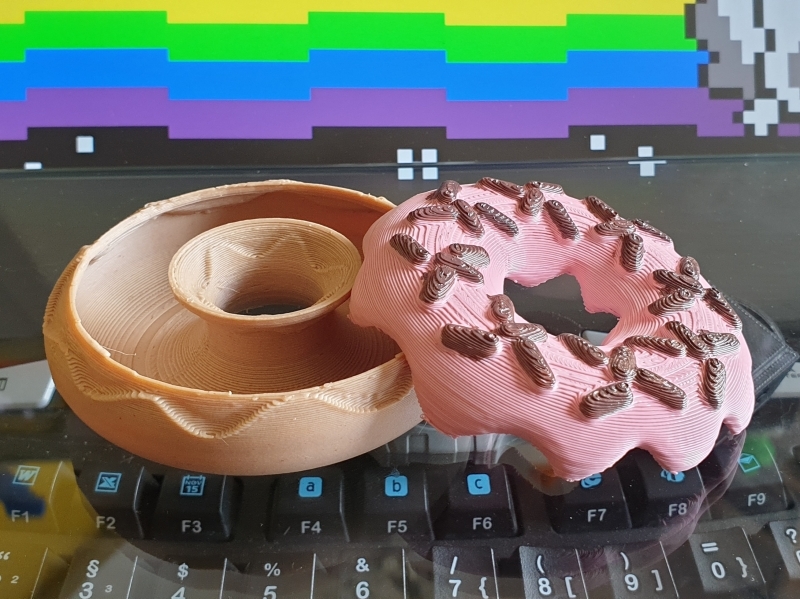 rosquilla caja Crema tapa alimentos 3D print model - Mito3D