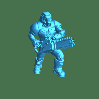 doomguy chainsaw Characters 3d print model - Mito3D