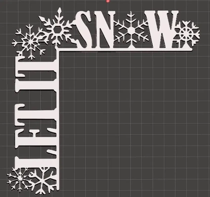 puerta cuadro navidad it snow 3d modelos descargar crealidad nube 3d print model - Mito3D
