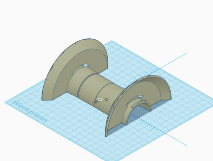 Duplo terminou lã enrolador bobina Ferramentas 3d print model - Mito3D