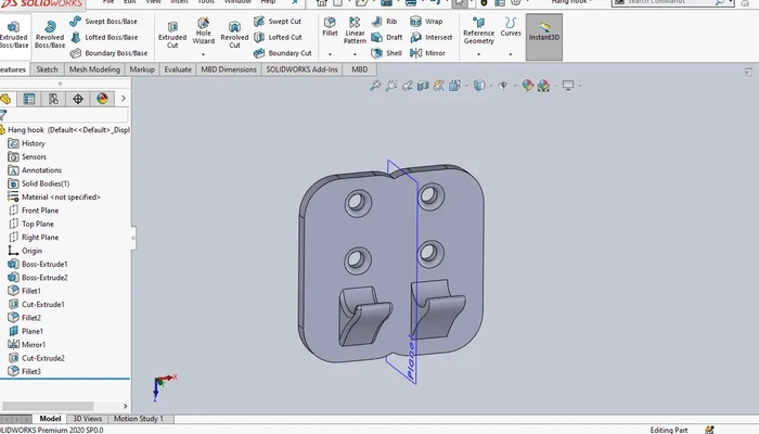 double hang hook 3d models download creality cloud 3d print model - Mito3D