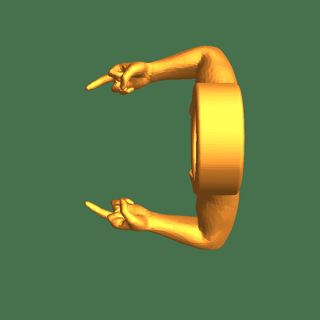 double middle finger ring 3d models download creality cloud Body Parts 3d print model - Mito3D