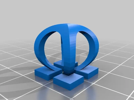 doble omega letra 3d modelos descargar crealidad nube 3d print model - Mito3D