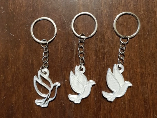 dove key ring- easter ring 3d models download creality cloud 3d print model - Mito3D