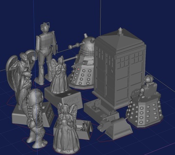 dr who figures Characters 3d print model - Mito3D