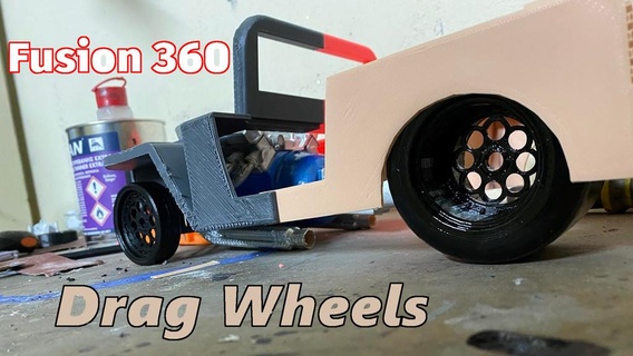trascinare ruote corsa Roadster 3d print model - Mito3D