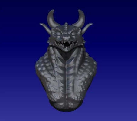 drachen büste busto 3d modelle download realität wolke 3d print model - Mito3D