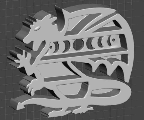 drachen kristall anzeige 3d modelle download realität wolke 3d print model - Mito3D