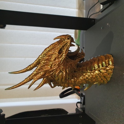 dragon tête buste 3d modèles télécharger créalité nuage monstres 3d print model - Mito3D