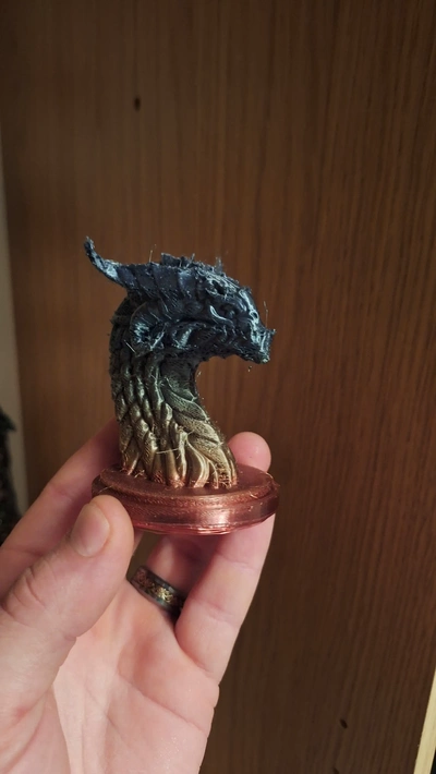 dragon tête buste 3d modèles télécharger créalité nuage 3d print model - Mito3D