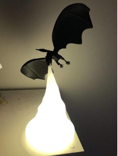 Drago lampada dinosauro 3d print model - Mito3D