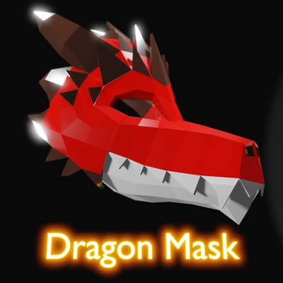 drachen maske cosplay artikuliert 3d modelle download realität wolke 3d print model - Mito3D