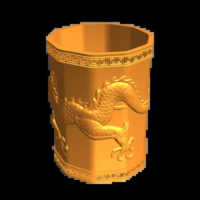 dragon stylo titulaire soutien 3d modèles télécharger créalité nuage 3d print model - Mito3D