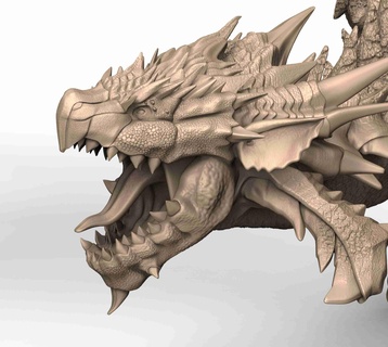 dragon rugir dinosaure 3d print model - Mito3D
