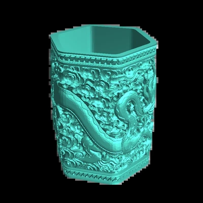 dragon vase 3d models download creality cloud 3d print model - Mito3D