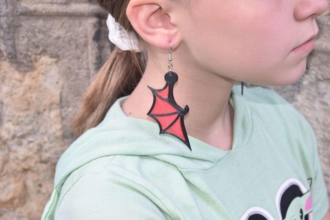 dragon wing earrings Fashion 3d print model - Mito3D