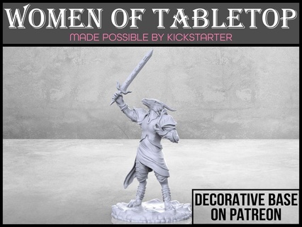 dragonborn paladin - tabletop miniature Characters 3d print model - Mito3D