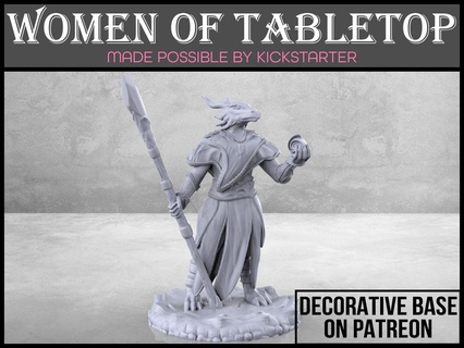 dragonborn sorceress - tabletop miniature Characters 3d print model - Mito3D