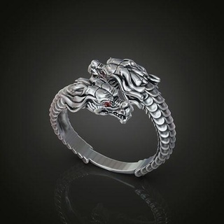 dragões anel ajustável us6 3d print model - Mito3D