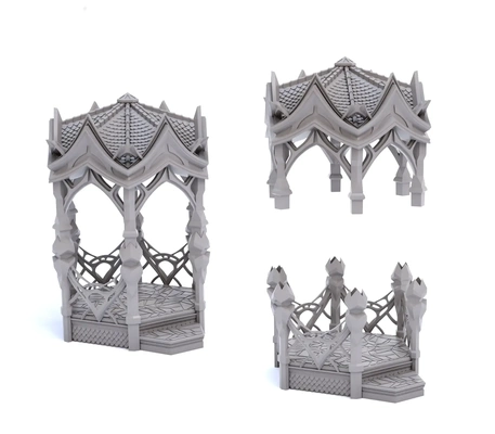 scaglia drago gazebo 3d modelli scarica creality nube 3d print model - Mito3D