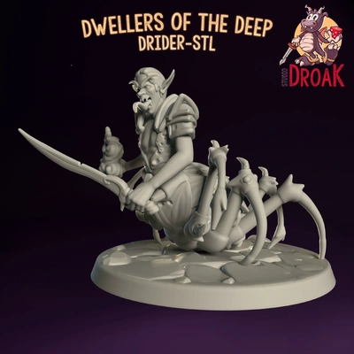 drider - dwellers of deep 3d models download creality cloud 3d print model - Mito3D