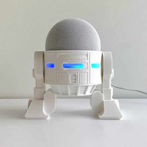 droid echo dot 4th gen holder Zeichen 3D print model - Mito3D