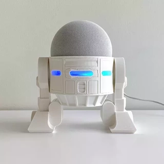 droid echo dot 4th gen holder caracteres 3d print model - Mito3D