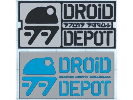droïde dépôt signe 3d print model - Mito3D