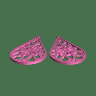 drop 1 earrings Jewellery 3d print model - Mito3D