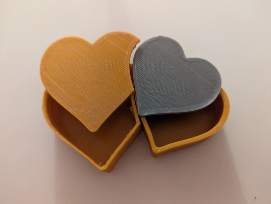 dual heart - lids easy to print multicolored 3d models download creality cloud 3d print model - Mito3D