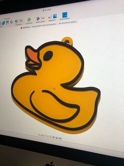 pato juguete llavero pato 3d modelos descargar crealidad nube 3d print model - Mito3D