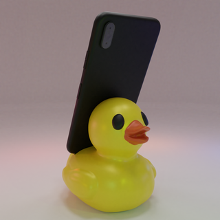 ducky Telefon Stand Gadgets Elektronik 3d print model - Mito3D