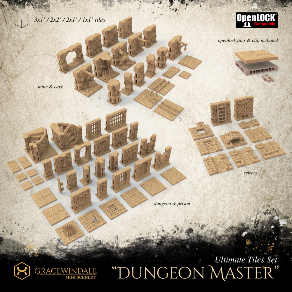 dungeon master ultimate tile set Others 3D print model - Mito3D