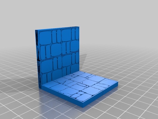 dungeon tiles - cobblestone walls tile floor 3d models download creality cloud 3d print model - Mito3D