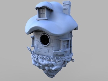 dwarf birdhouse 3d models download creality cloud Animals 3d print model - Mito3D