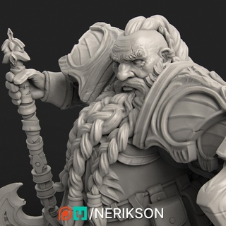 dwarf fighter Fictional Characters 3d print model - Mito3D