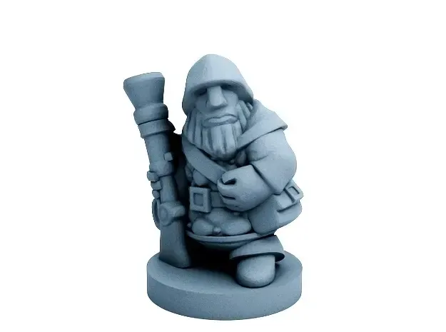 dwarfclan gunner 18mm scale 3d models download creality cloud 3D print model - Mito3D