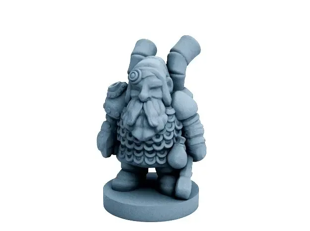 dwarfclan tinkerer 18mm escala 3d modelos descargar crealidad nube 3D print model - Mito3D