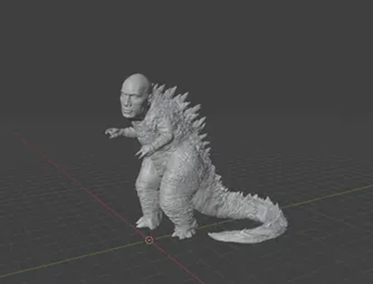 dwayne rockzilla 3d modelle download realität wolke 3d print model - Mito3D