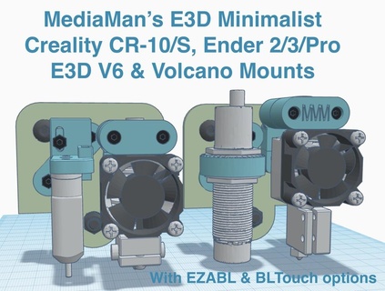 e3d minimalista v6 volcán crealidad cr10 ender 3 3d print model - Mito3D