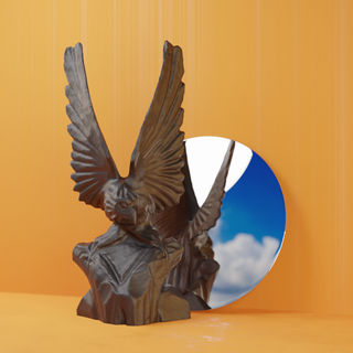 águila escultura 3d modelos descargar crealidad nube animales 3d print model - Mito3D