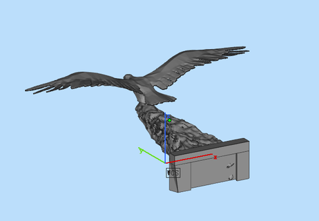 Adler fliegend Tiere 3d print model - Mito3D