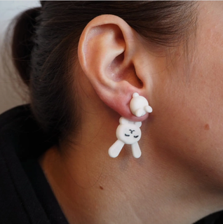earring rabbit Jewellery 3d print model - Mito3D